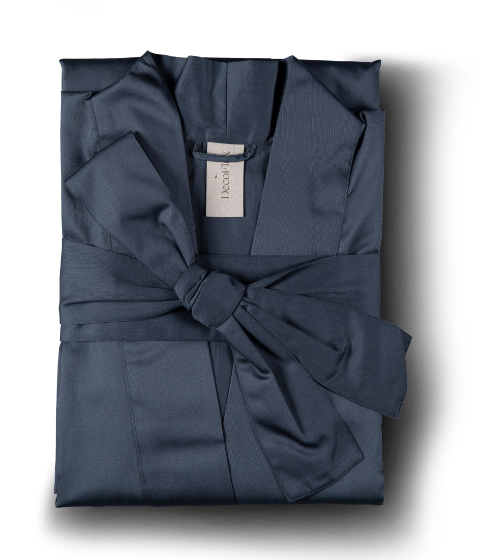 Chalatas Kimono Solid Anthracite (antracito), 2 nuotrauka