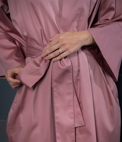 Chalatas Kimono Solid Clay (rusva), 4 nuotrauka