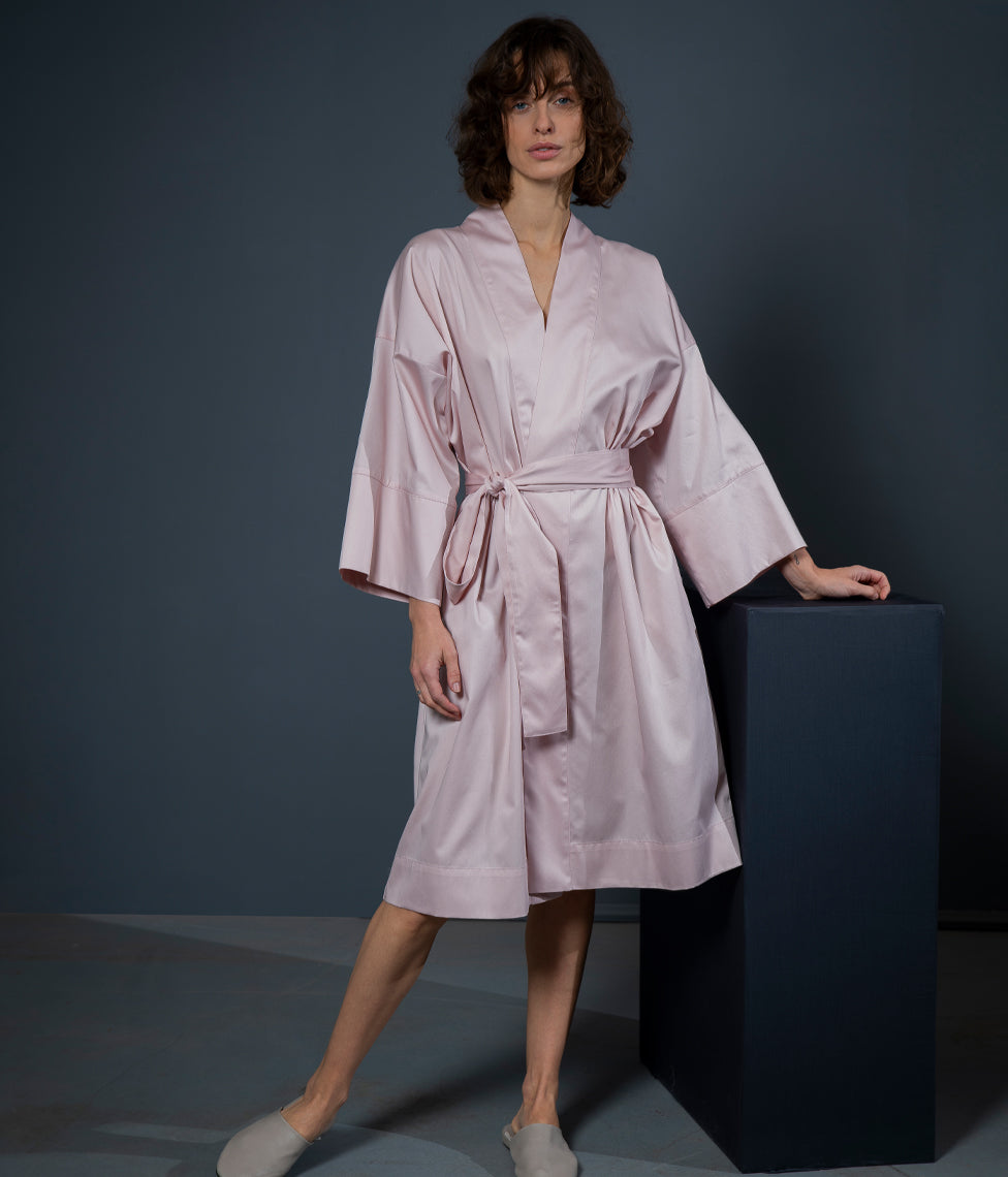 Chalatas kimono Solid Rose Quartz (rausva)