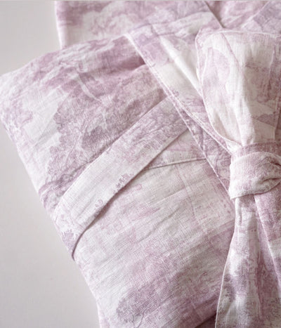 Lininis chalatas Toile Mauve (rausva), 6 nuotrauka
