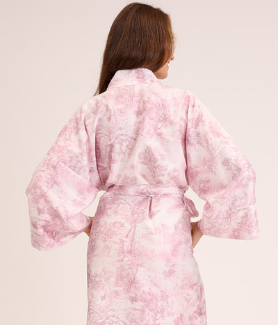 Lininis chalatas Toile Mauve (rausva), 2 nuotrauka