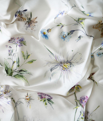 Satino Chalatas Kimono Midsummer (balta), 2 nuotrauka