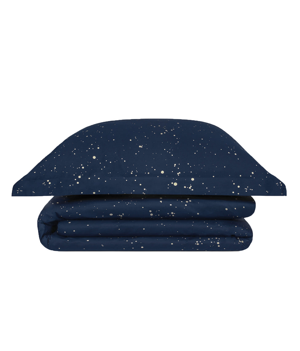 Satino patalynės komplektas Cosmos Dark (mėlyna), 2 nuotrauka