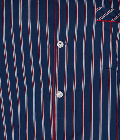Vyriška pižama Ambassador Blue Red Stripes (švarkas+kelnės), 5 nuotrauka