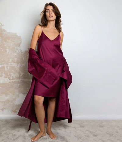 Pižama (naktiniai) Solid Burgundy (burgundiška), 5 nuotrauka