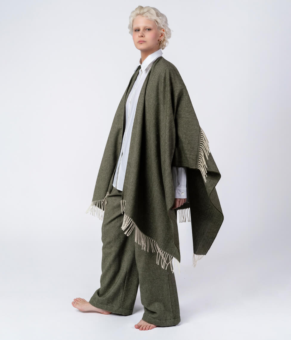 Pončas Kashwool Moss (samanų), 5 nuotrauka