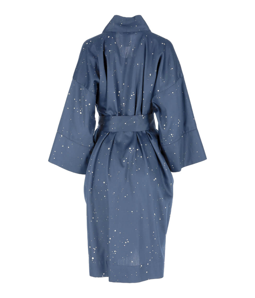 Chalatas kimono Cosmos Dark (tamsiai mėlyna), 7 nuotrauka