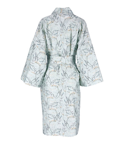 Satino chalatas kimono su maišeliu Dreamy Crystal (žalia), 2 nuotrauka