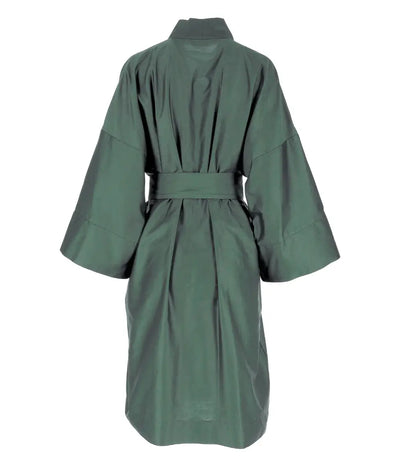 Satino chalatas kimono Solid Royal Green (žalia), 6 nuotrauka