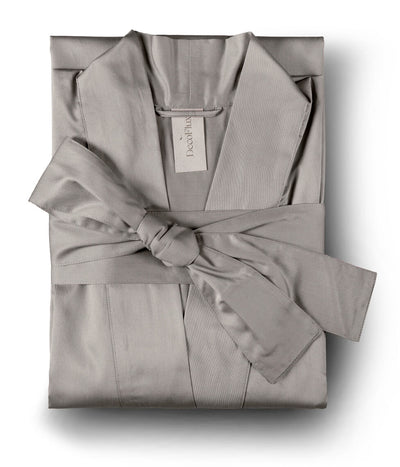 Satino chalatas kimono Solid Taupe (pilka)