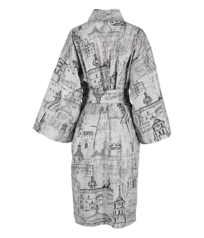 Satino chalatas kimono su maišeliu Slapta Meilė Love Story of Royal Vilnius Almond (migdolų), 2 nuotrauka