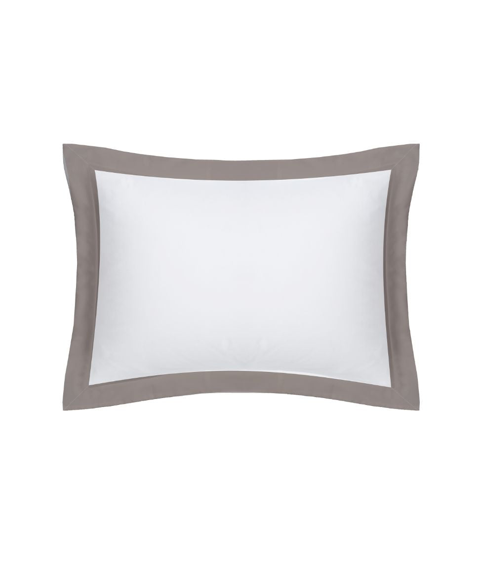 Satino pagalvės užvalkalas Oxford Frame Grey Cliff (uolų pilka)
