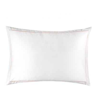 Satino pagalvės užvalkalas Solid White su siuvinėjimu (balta), 3 nuotrauka