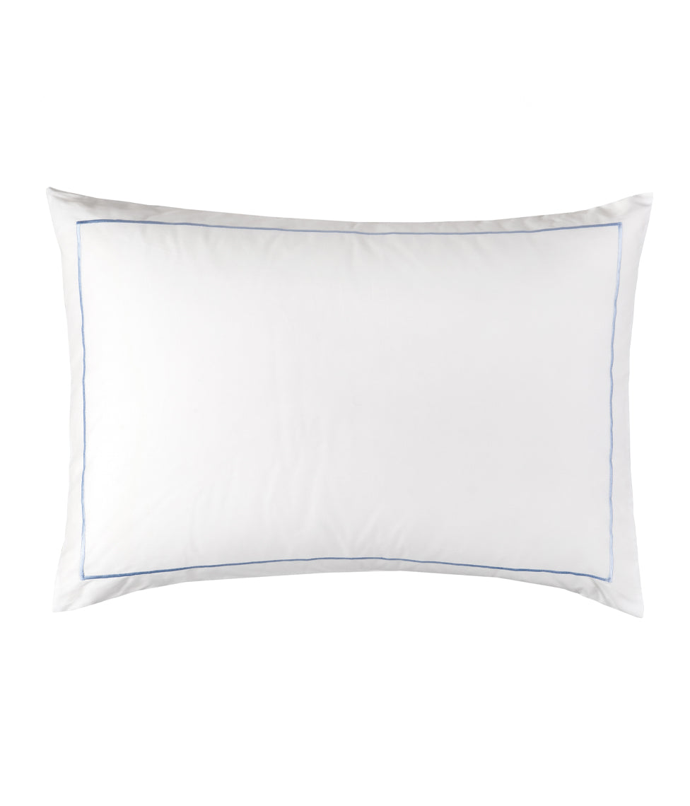 Satino pagalvės užvalkalas Solid White su siuvinėjimu (balta), 5 nuotrauka