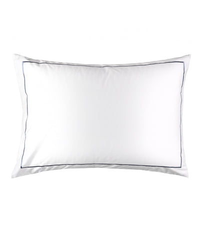 Satino pagalvės užvalkalas Solid White su siuvinėjimu (balta), 6 nuotrauka