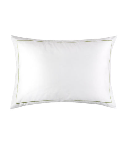 Satino pagalvės užvalkalas Solid White su siuvinėjimu (balta), 4 nuotrauka