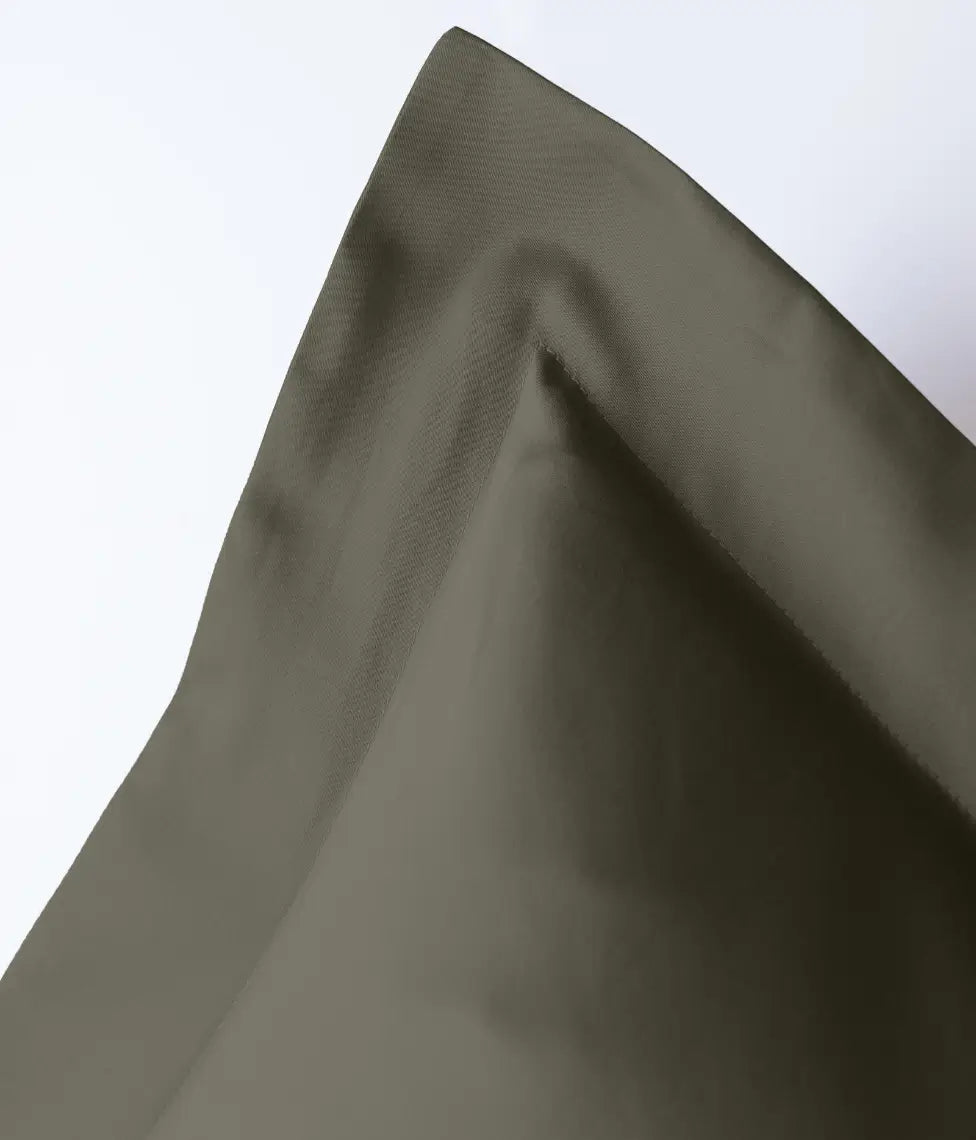 Satino pagalvės užvalkalas Solid Khaki (chaki), 2 nuotrauka