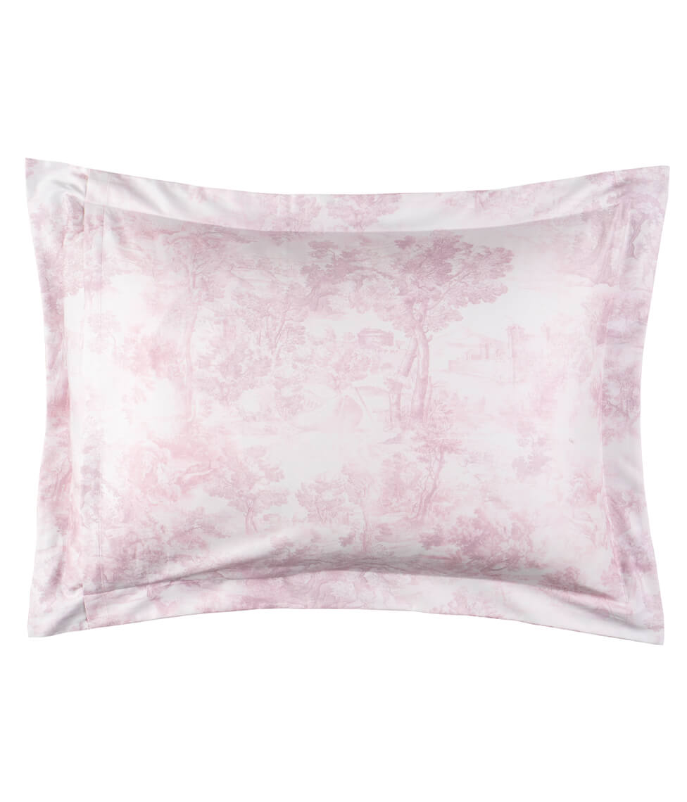 Satino pagalvės užvalkalas Toile Mauve (rausva), 3 nuotrauka