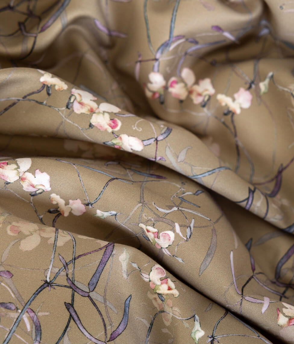 Satino pagalvės užvalkalas Dreamy Khaki (chaki), 3 nuotrauka
