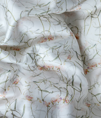 Satino patalynės komplektas Dreamy White (balta)