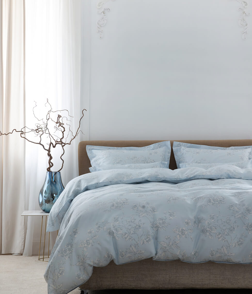Satino pagalvės užvalkalas Eden Light Blue (šviesiai mėlyna), 5 nuotrauka