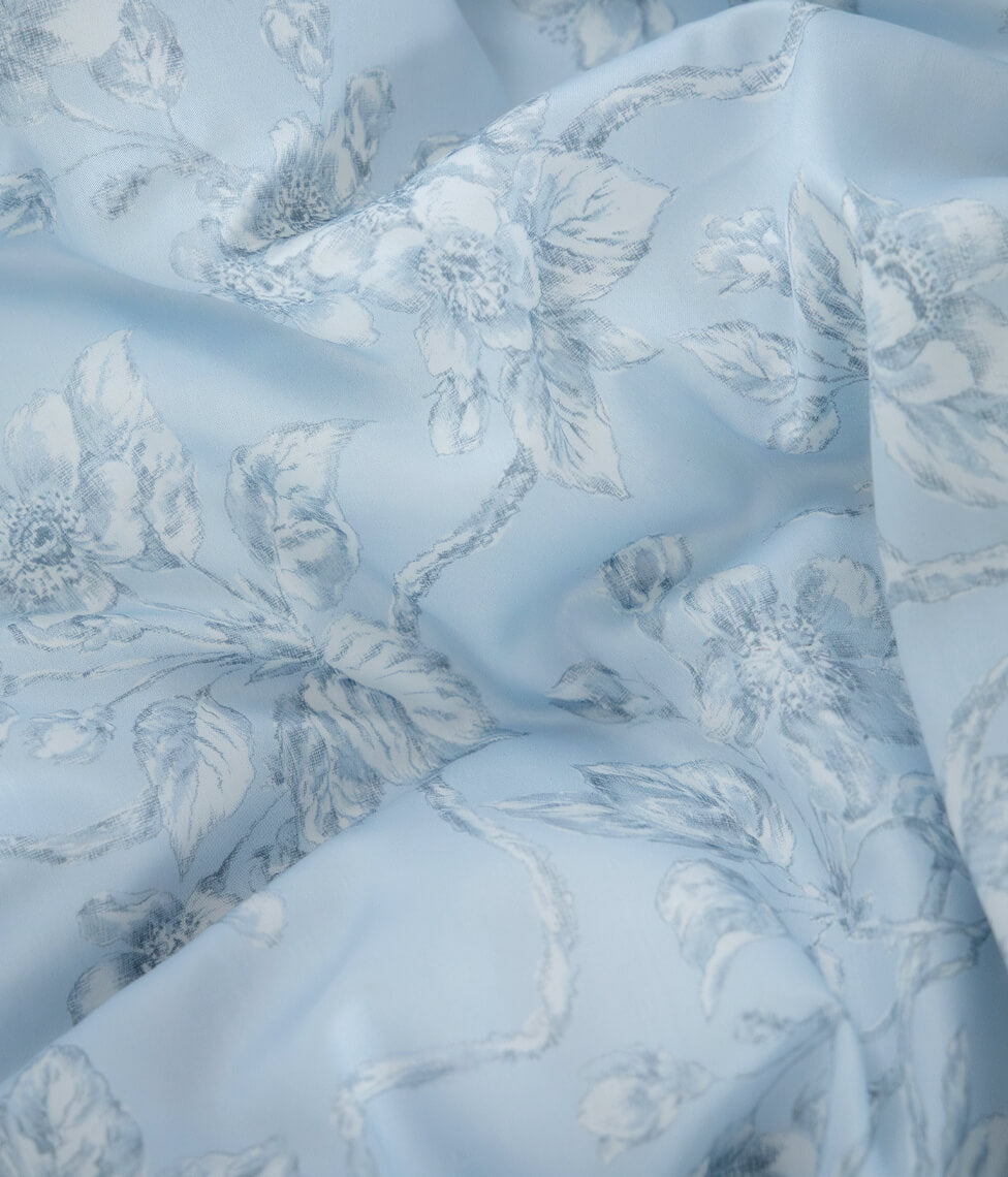 Satino pagalvės užvalkalas Eden Light Blue (šviesiai mėlyna), 2 nuotrauka