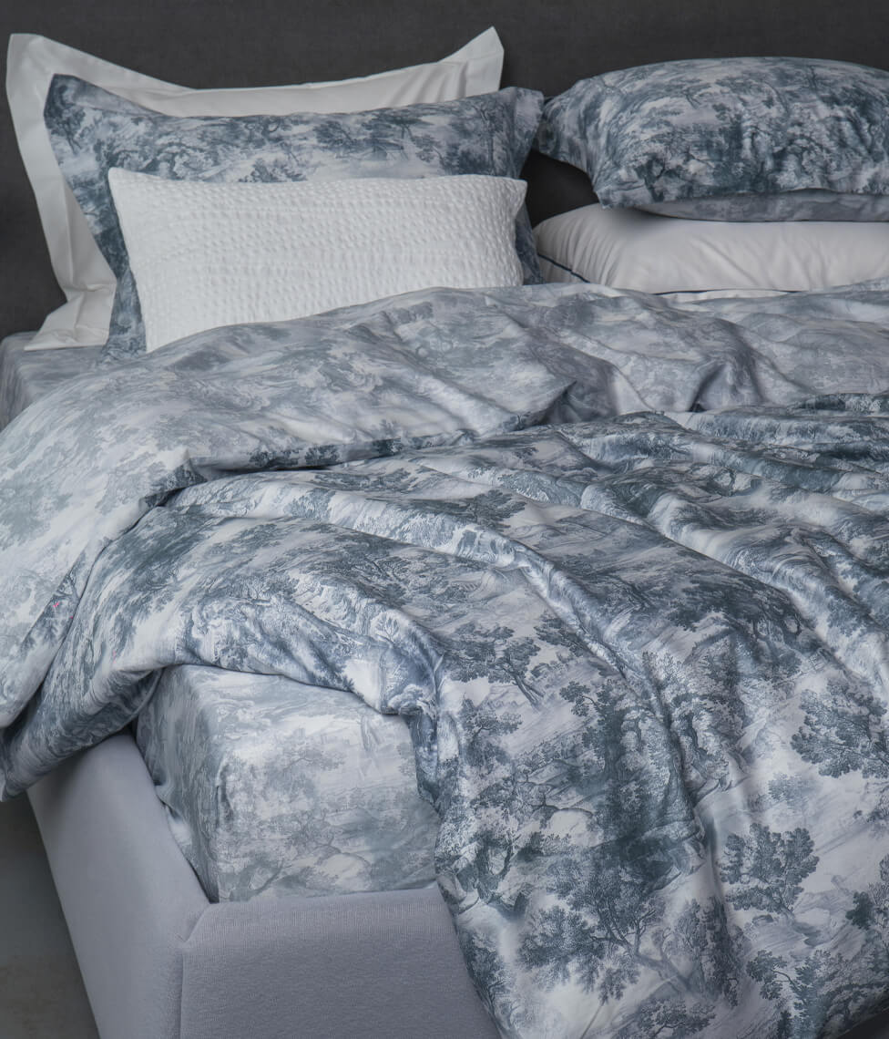 Perkelio patalynės komplektas Toile Blue (mėlyna), 3 nuotrauka