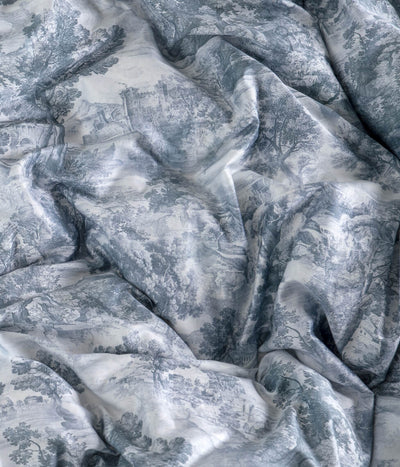 Satino patalynės komplektas Toile Blue (mėlyna), 6 nuotrauka