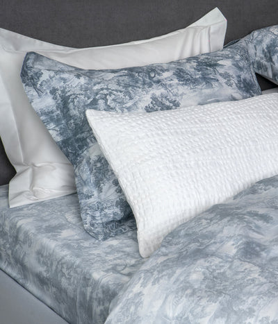 Satino patalynės komplektas Toile Blue (mėlyna), 7 nuotrauka