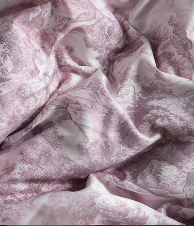 Satino patalynės komplektas Toile Mauve (rausva), 6 nuotrauka