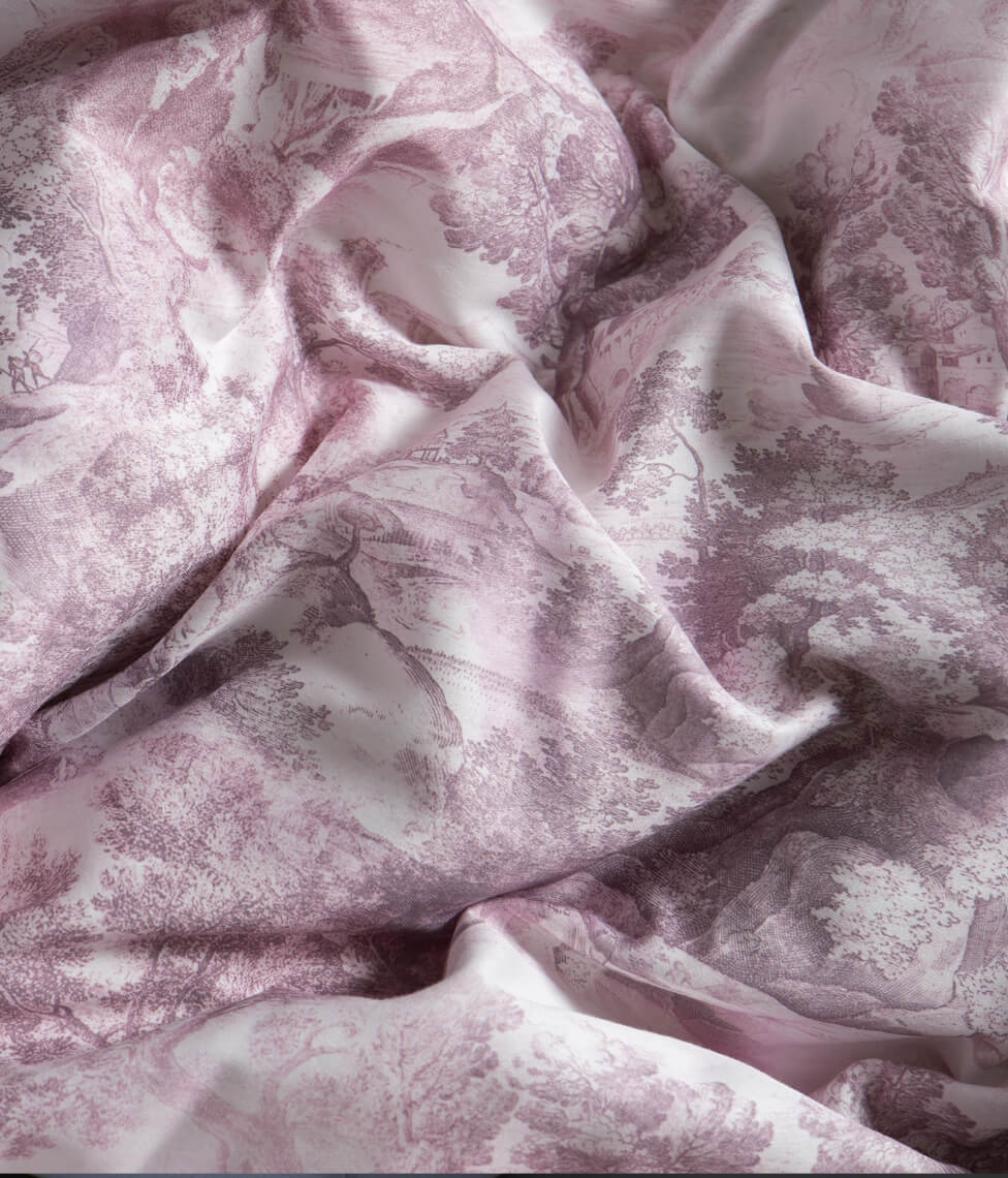 Satino patalynės komplektas Toile Mauve (rausva), 6 nuotrauka