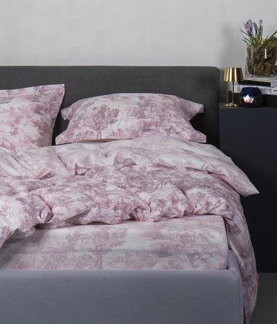 Satino patalynės komplektas Toile Mauve (rausva)