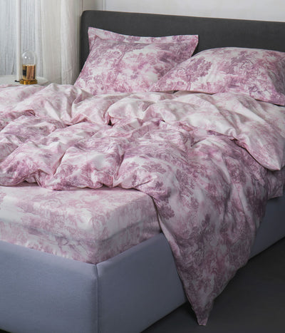 Satino patalynės komplektas Toile Mauve (rausva), 5 nuotrauka