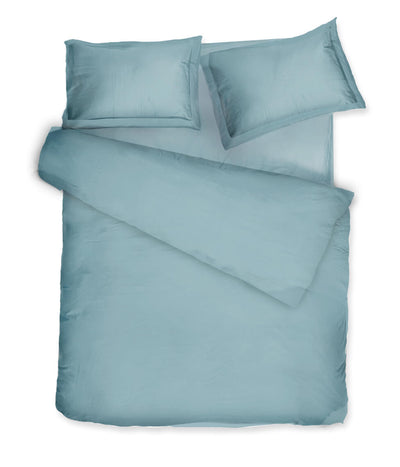 Satino patalynės komplektas Solid Blue Bell (mėlyna), 5 nuotrauka