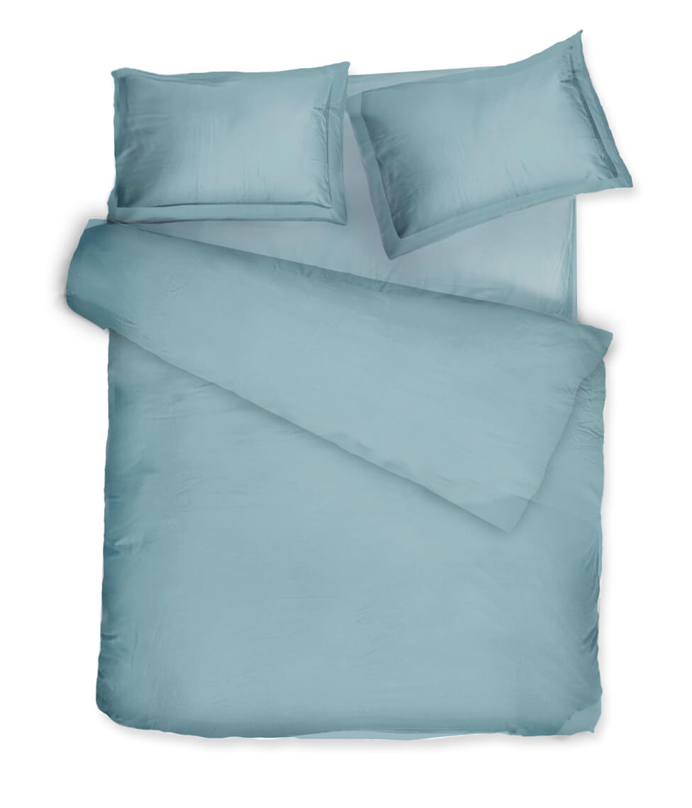 Satino patalynės komplektas Solid Blue Bell (mėlyna), 5 nuotrauka