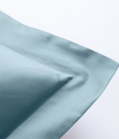 Satino patalynės komplektas Solid Blue Bell (mėlyna), 4 nuotrauka