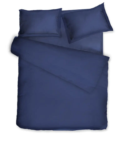 Satino patalynės komplektas Solid Oxford Blue (mėlyna), 2 nuotrauka