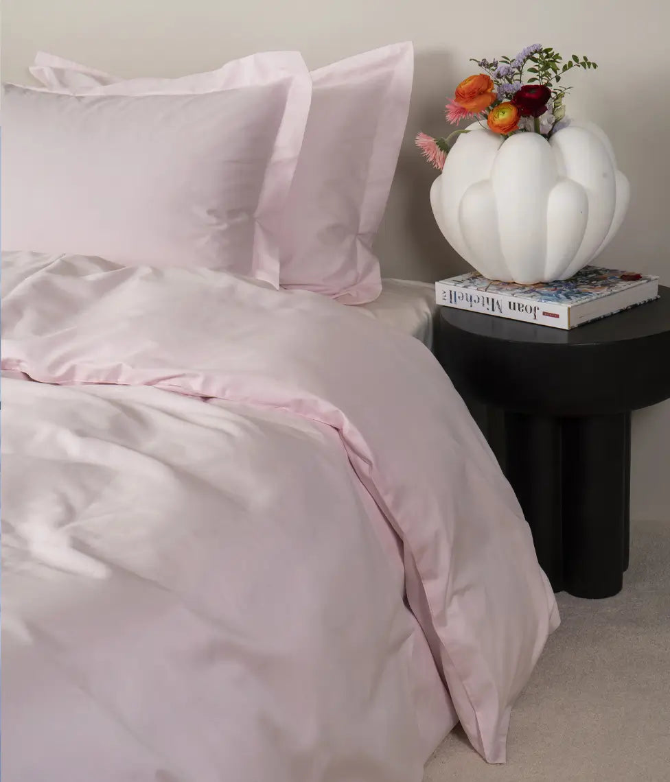 Satino patalynės komplektas Solid Primrose Pink (rausva)