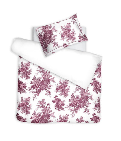 Satino patalynės komplektas Eternal Rose Burgundy/Optical White (burgundiška), 7 nuotrauka