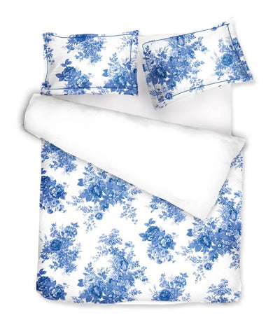 Satino patalynės komplektas Eternal Rose Indigo/Optical White (mėlyna), 2 nuotrauka