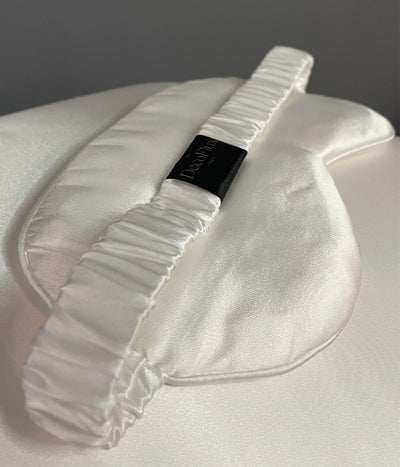 Šilkiniai miego akiniai Solid Ivory (dramblio kaulo), 5 nuotrauka