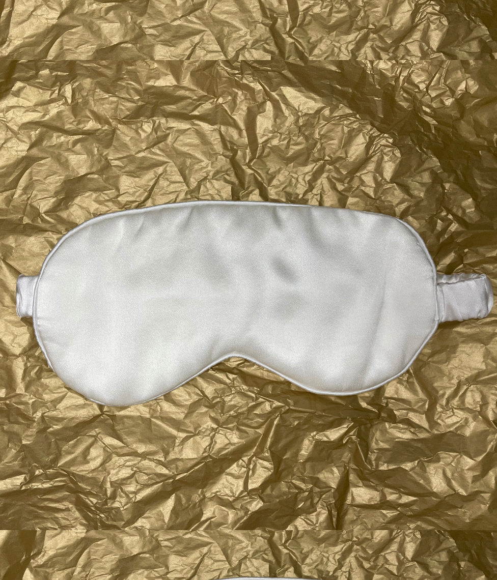 Šilkiniai miego akiniai Solid Ivory (dramblio kaulo), 3 nuotrauka