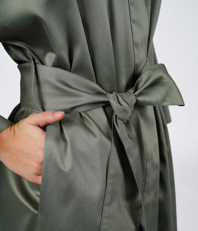 Chalatas kimono Solid Green Tree (žalia), 2 nuotrauka