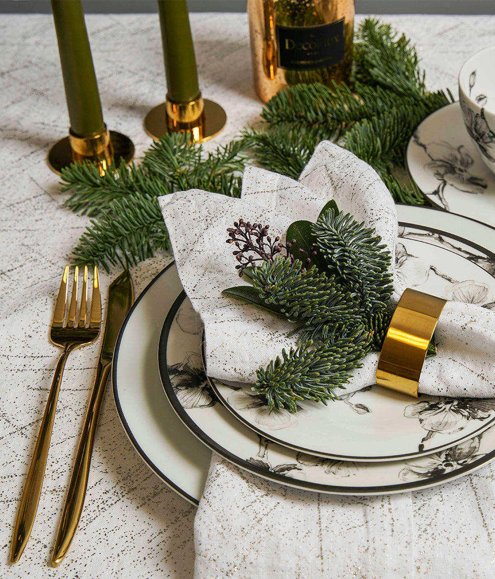 Stalo servetėlė Frost White Silver (balta), 5 nuotrauka