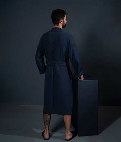Vyriškas chalatas Orion Solid Anthracite (antracito), 3 nuotrauka
