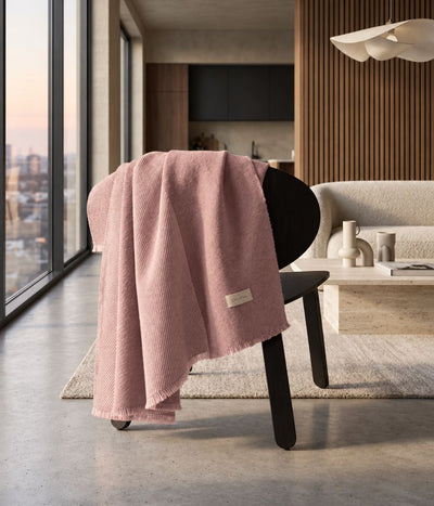 Vilnonis pledas Greenfield Dusty Pink 120x180cm