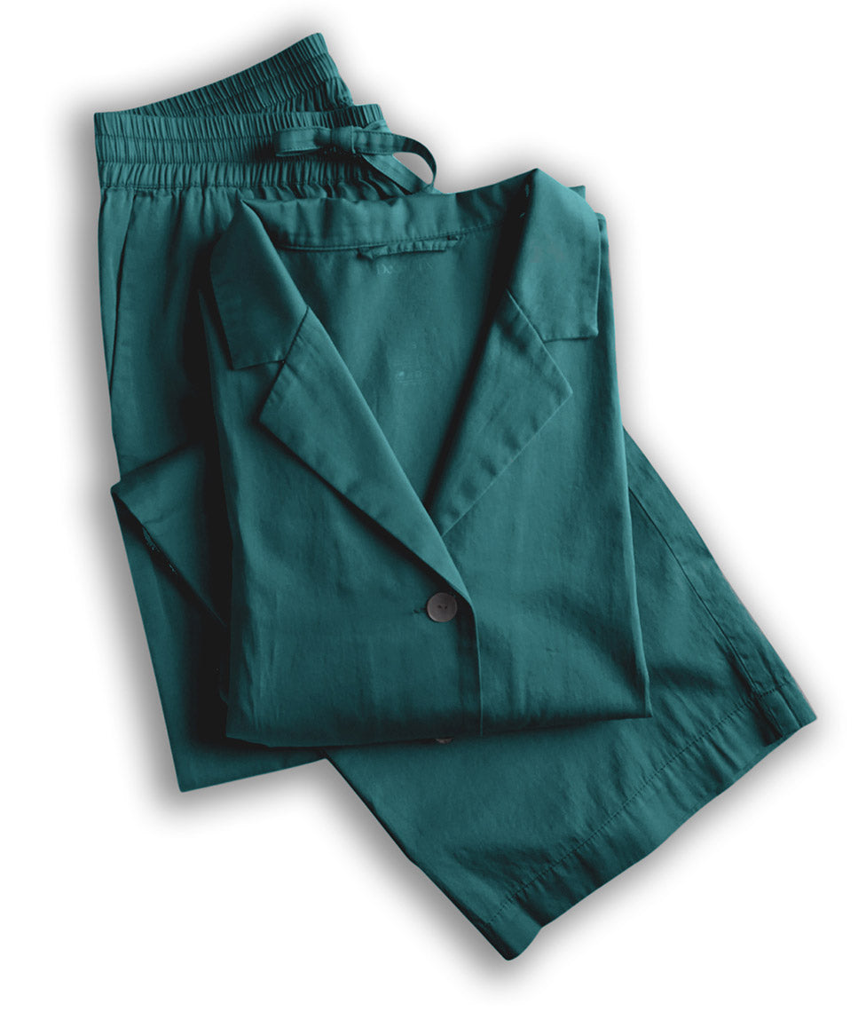 Pižama (marškiniai + kelnės) Solid Teal (žalsvai mėlyna), 2 nuotrauka