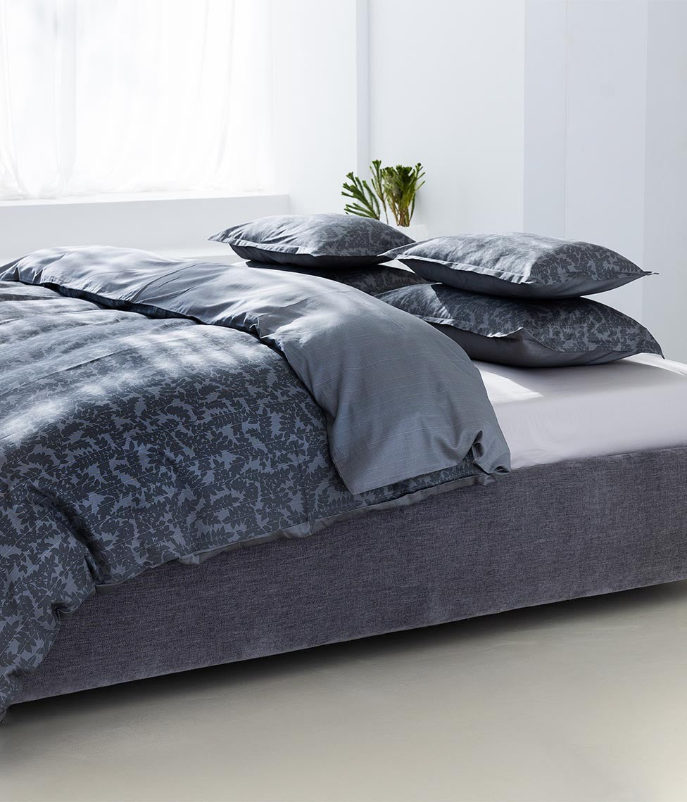 Satino patalynės komplektas Jaquard Grey & Stripe In Line Grey (pilka), 3 nuotrauka