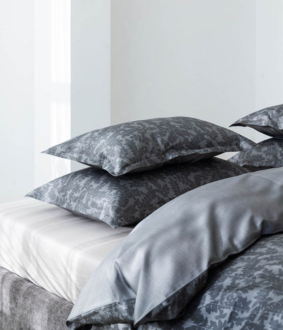 Satino patalynės komplektas Jaquard Grey & Stripe In Line Grey (pilka), 4 nuotrauka