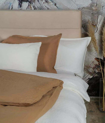 Lininės patalynės komplektas Casual White (balta)